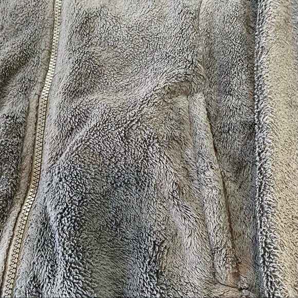 The North Face Osolita Zip Up Fleece Jacket Black Large 14/16 Girls Pockets Soft - Picture 10 of 13